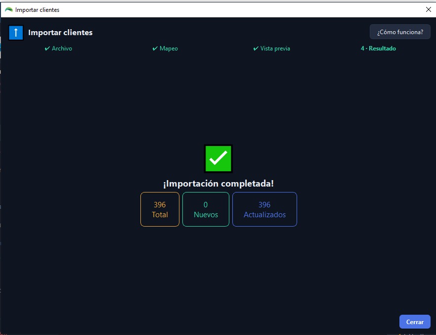 Importar pacientes paso 4